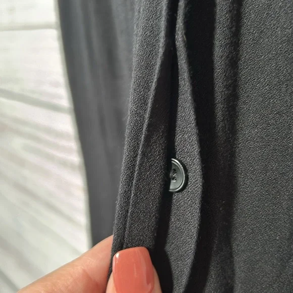 Alice + Olivia Kali TShirt Style Dress Lamb Leather Collar Small - Picture 10 of 17